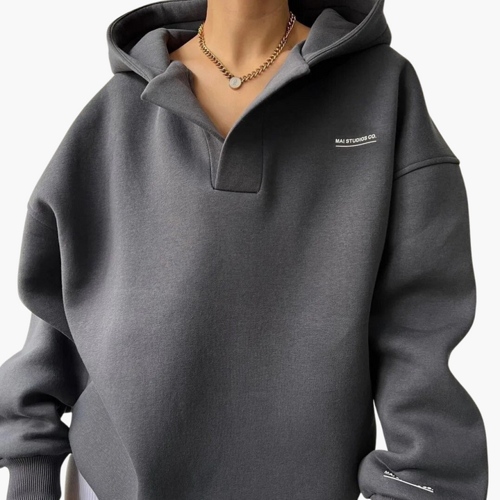 Felpa Donna con Cappuccio e Zip | Altivaro