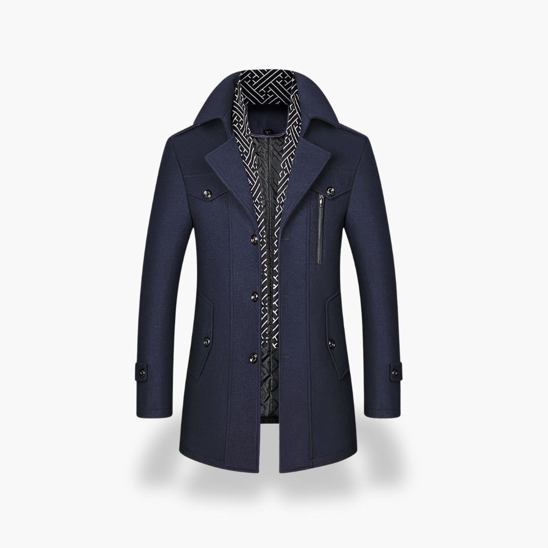 Cappotto Uomo con Bottoni e Dettagli | Altivaro