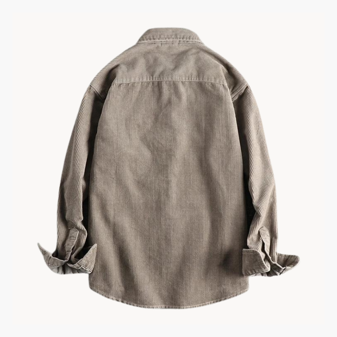 Camicia in velluto a coste con tasche da uomo, tessuto rinforzato e cuciture | Altivaro