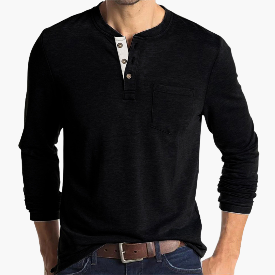 Men's Long Sleeve Henley Shirt | Altivaro