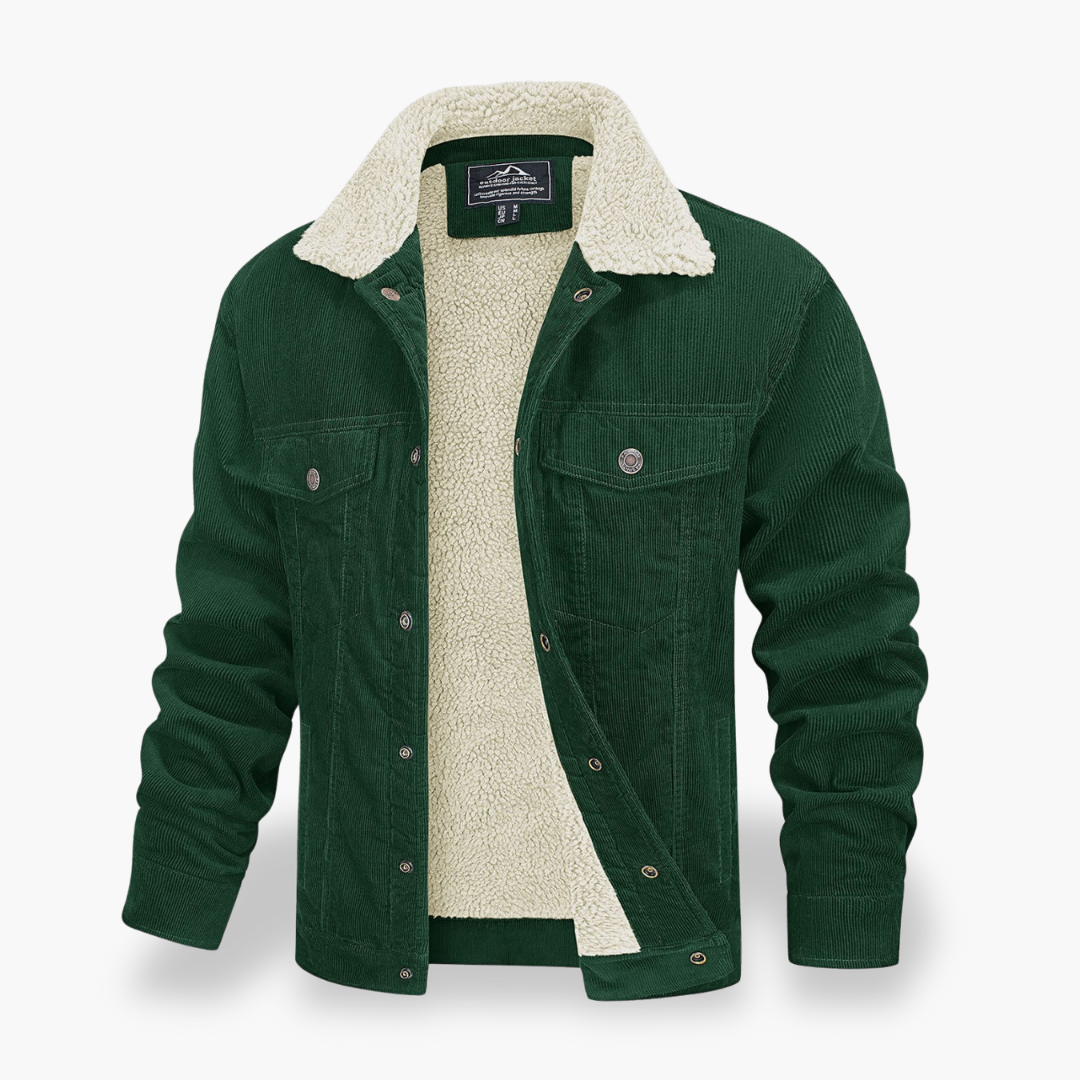 Men's Winter Jacket Corduroy Sherpa Lined | Altivaro
