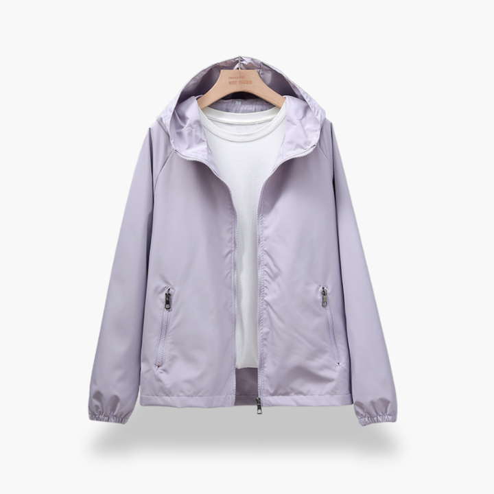 Giacca Impermeabile da Donna con Cappuccio e Zip | Altivaro