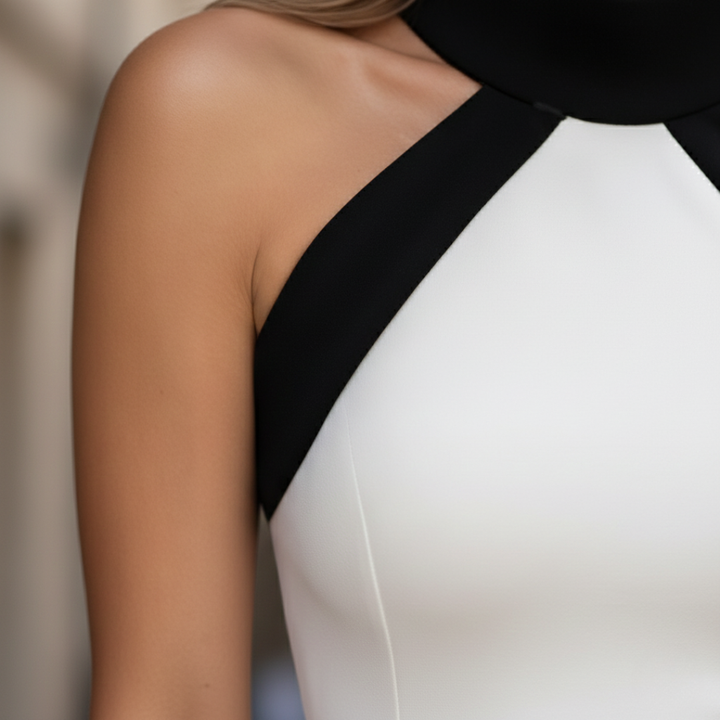 Women's Midi Fitted Dress Halter Neck | Altivaro