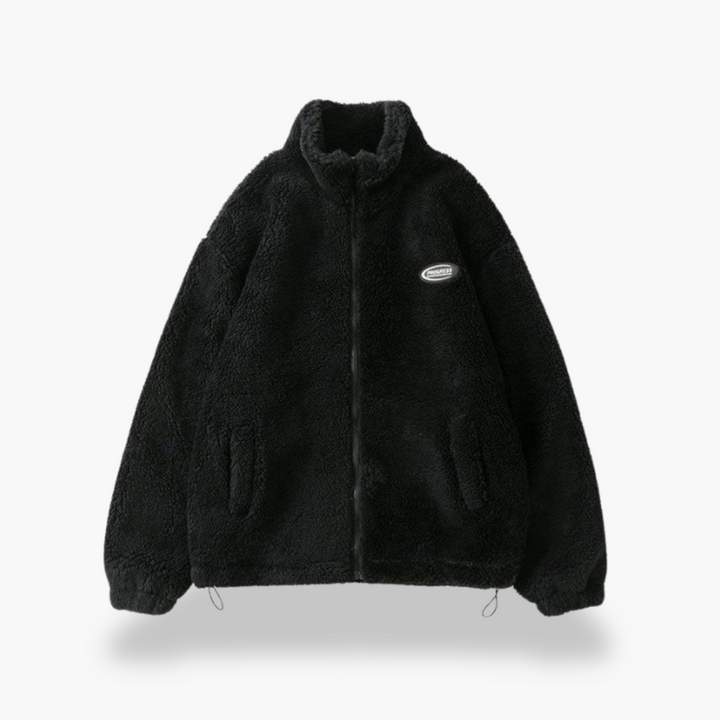 Fleece Jacket with Zip and Logo for Men | Altivaro
