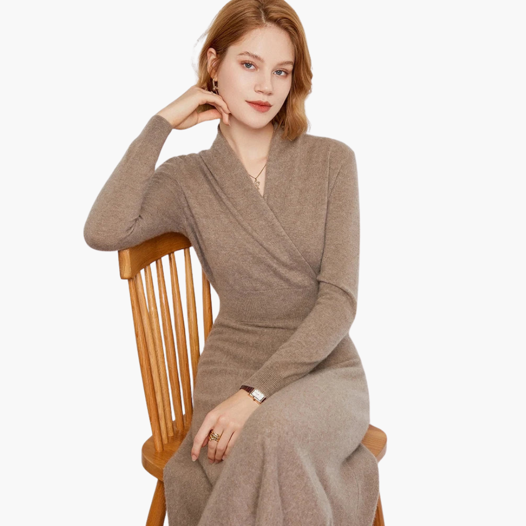 Abito Donna in Cashmere con Collo a V | Altivaro