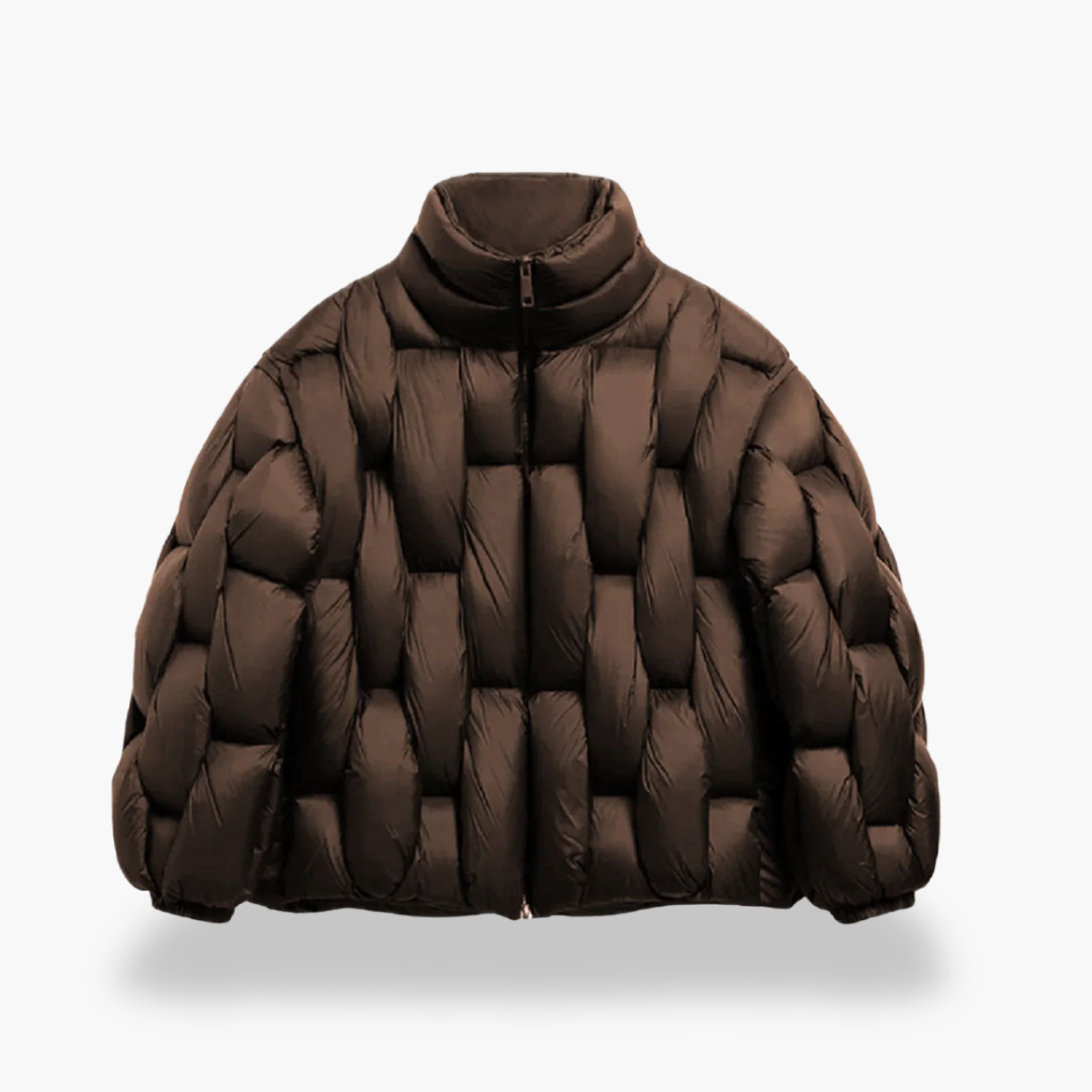 Men's winter down jacket with high collar | Altivaro