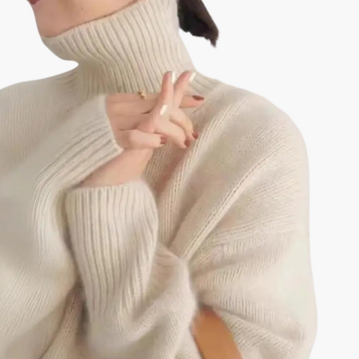 Maglione donna in cashmere con collo alto | Altivaro