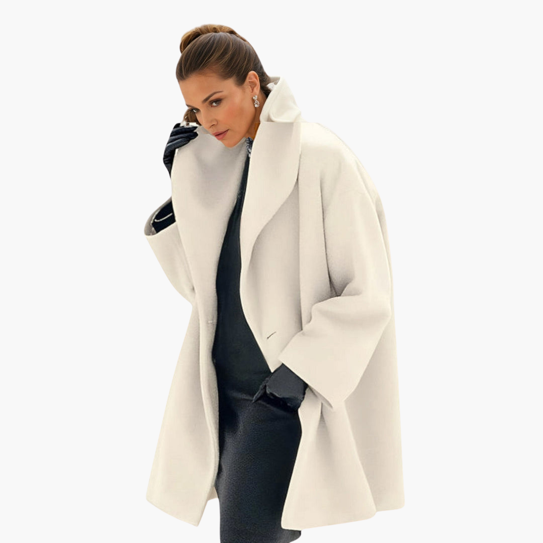 Women's Long Elegant Coat in Soft Fabric | Altivaro