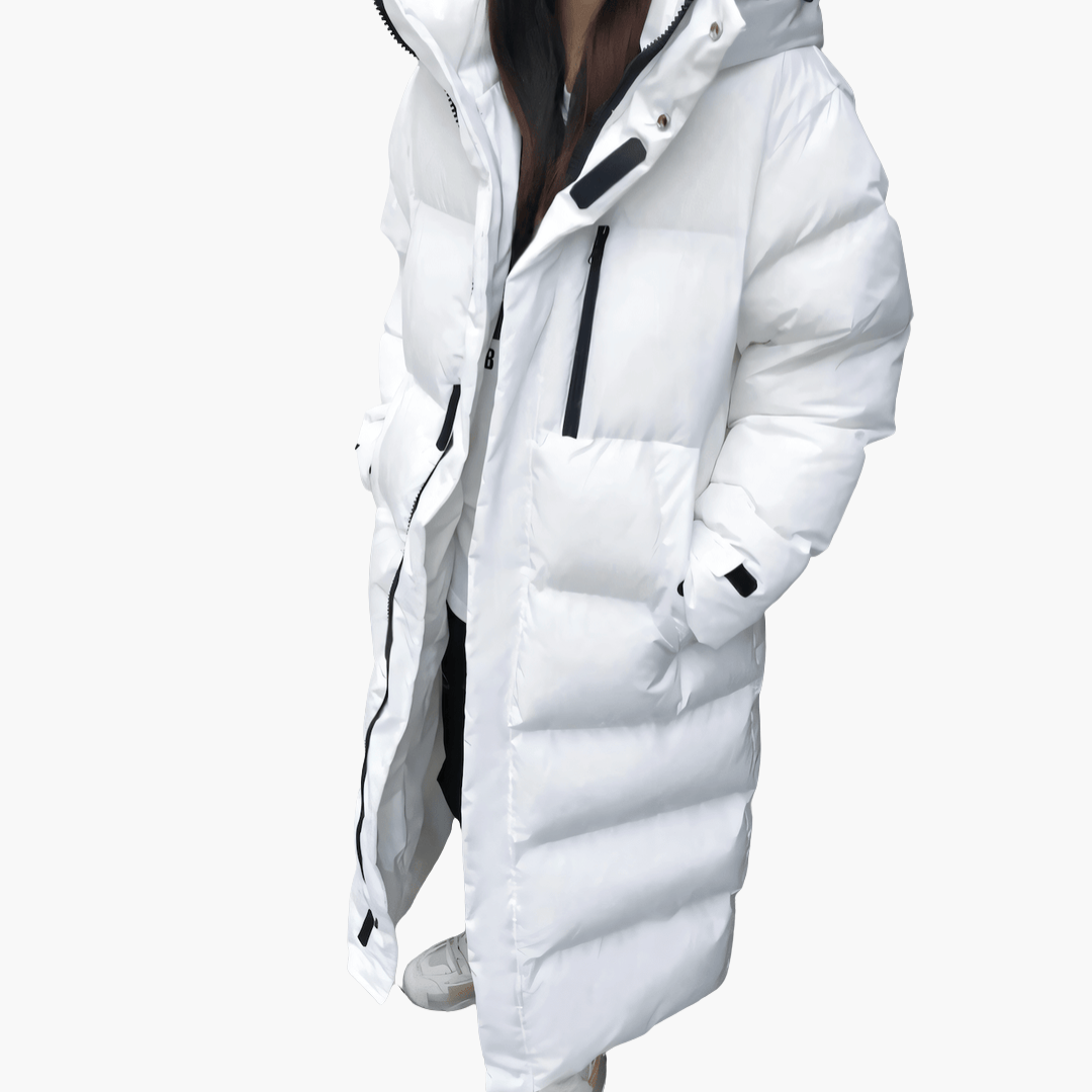 Long Padded Women's Jacket with Hood | Altivaro