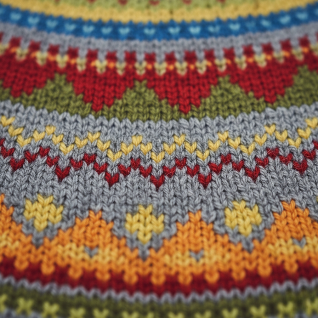 Maglione Donna Grigio Fair Isle Righe Nordic | Altivaro