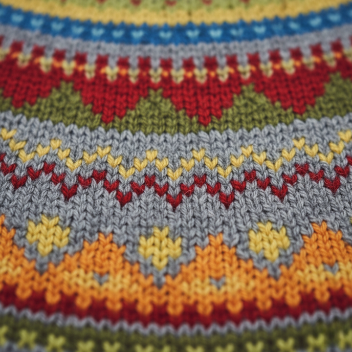 Maglione Donna Grigio Fair Isle Righe Nordic | Altivaro