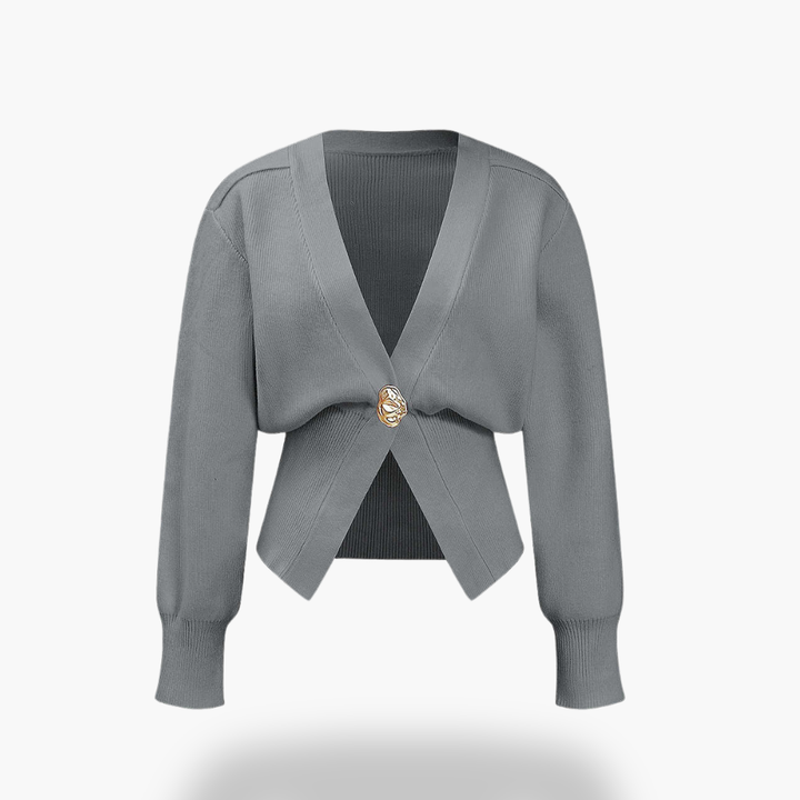 Cardigan Donna con Chiusura Decorativa a Maglia Fine | Altivaro