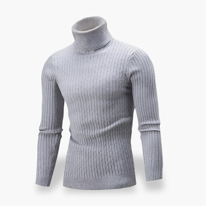 Maglione Dolcevita a Coste da Uomo in Maglia | Altivaro
