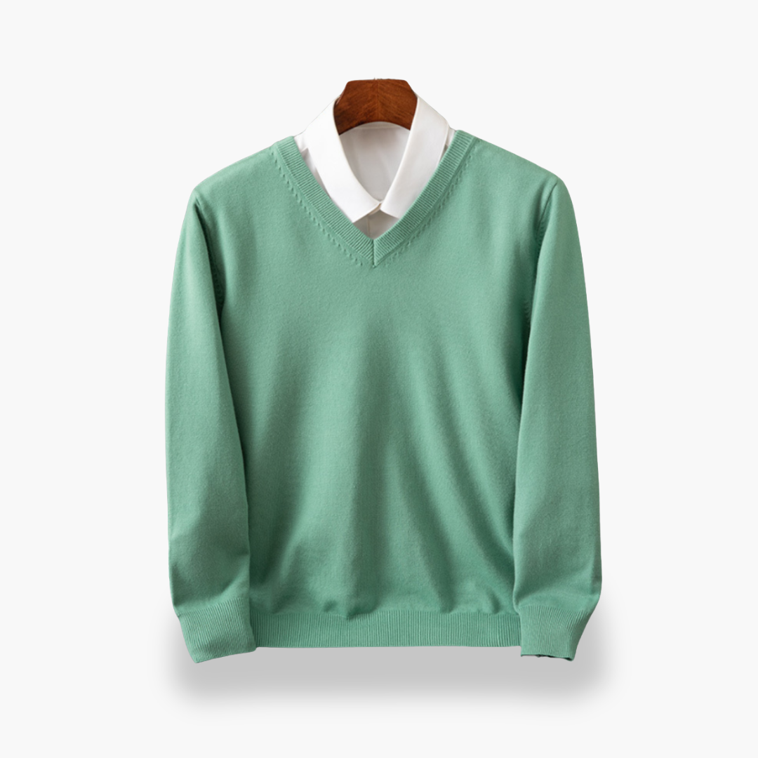 Maglione Uomo Girocollo con Colletto Camicia | Altivaro
