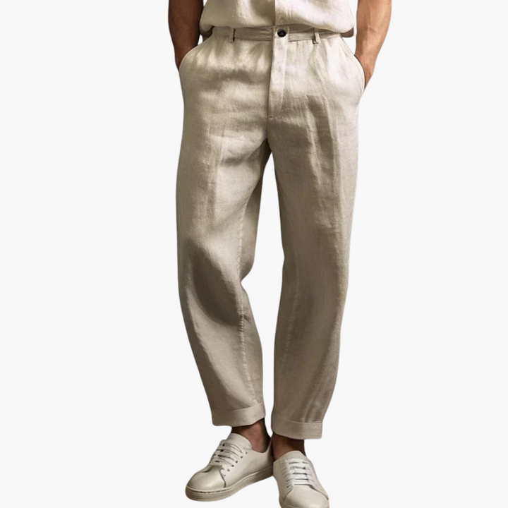 Pantaloni Uomo Lino Slim Fit Casual Estivi | Altivaro