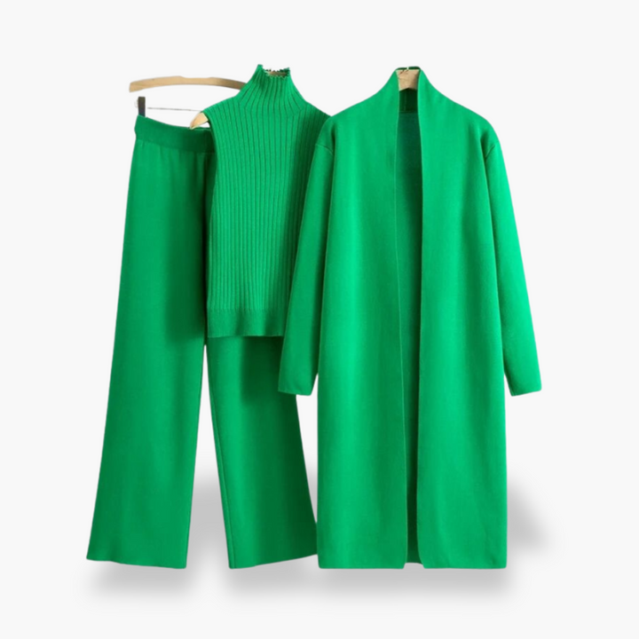 Completo Donna in Maglia con Cardigan e Pantaloni Larga | Altivaro