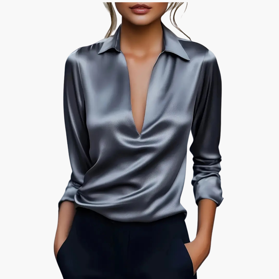 Women's Silk Shirt Long Sleeves Elegant | Altivaro