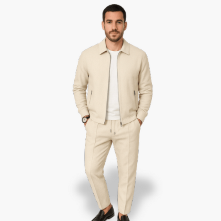 Set Uomo in Maglia Waffle con Giacca e Pantaloni | Altivaro