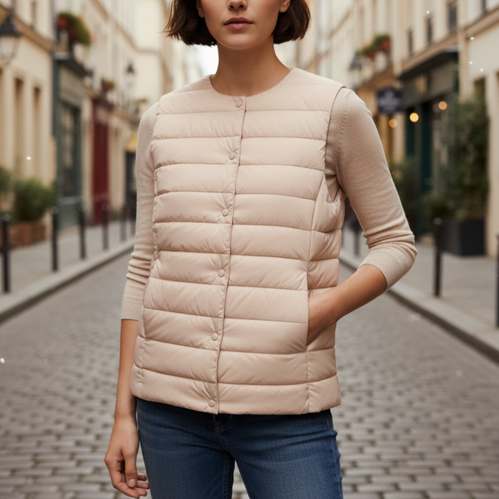 Gilet Piumino Donna Leggero con Bottoni e Taglio Comodo | Altivaro