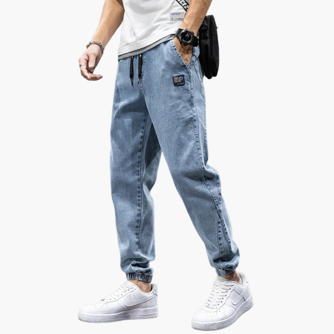 Jeans Jogger Uomo in Denim Elasticizzati Casual con Coulisse | Altivaro