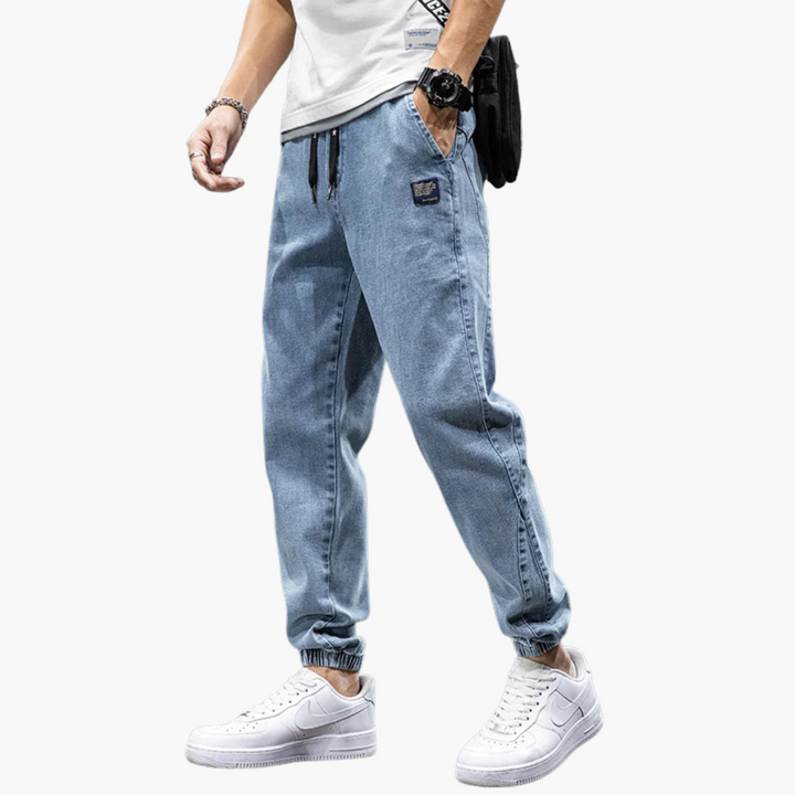 Jeans Jogger Uomo in Denim Elasticizzati Casual con Coulisse | Altivaro