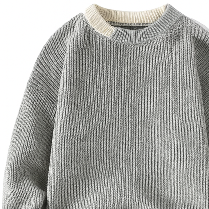 Herrenpullover Polyester Rundhalsausschnitt Freizeitstrick | Altivaro