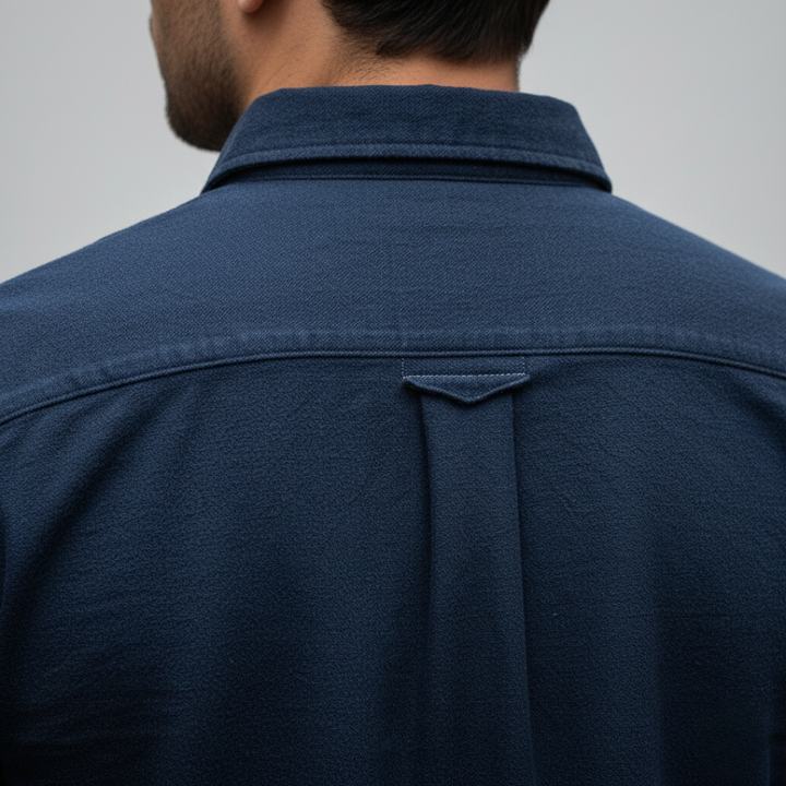 Camicia uomo in denim con taschino | Altivaro