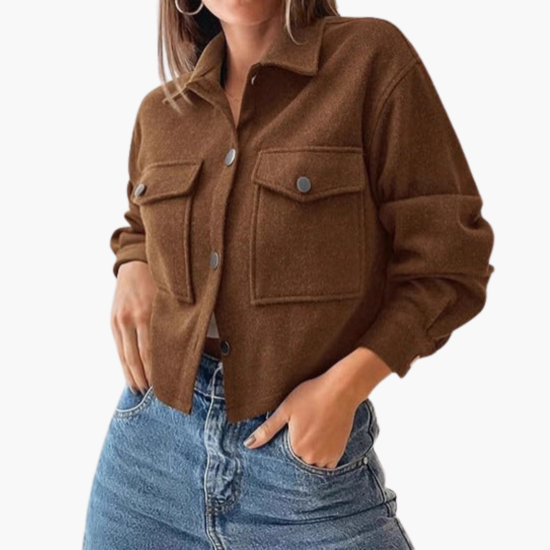 Camicia Giacca in Velluto Donna con Tasche Frontali | Altivaro