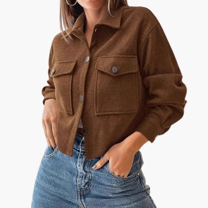 Camicia Giacca in Velluto Donna con Tasche Frontali | Altivaro