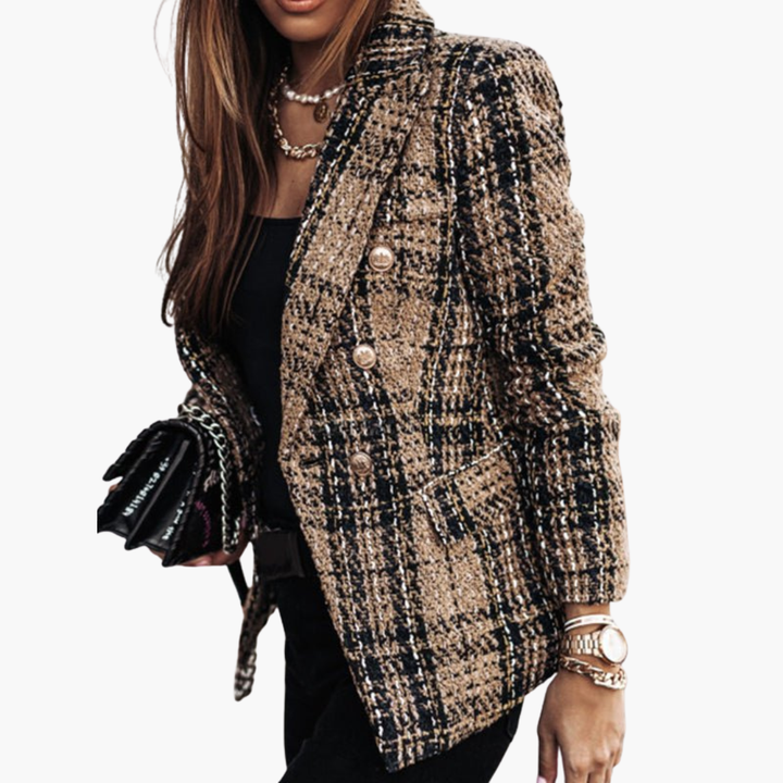 Blazer Donna in Tweed Scozzese Doppiopetto | Altivaro
