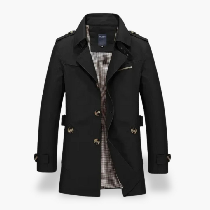 Trench Uomo Slim Fit Cotone Autunnale Cappotto Lungo | Altivaro