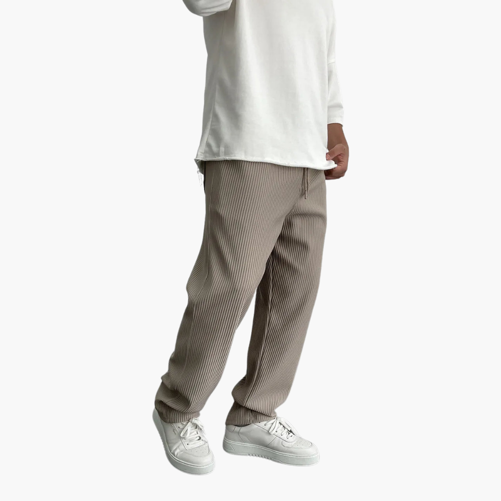 Pantaloni Uomo Plissettati Casual Morbidi Vita Elastica | Altivaro-Altivaro