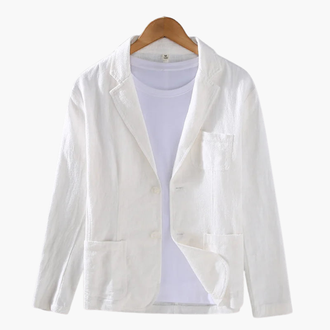Blazer Uomo Grigio Lino Cotone Casual Leggero | Altivaro-Altivaro