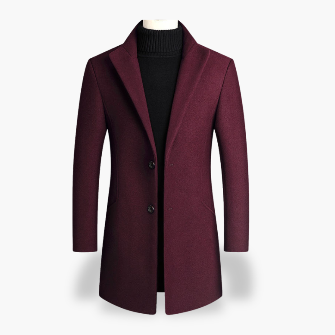 Elegant Men's Coat in Polyester | Altivaro