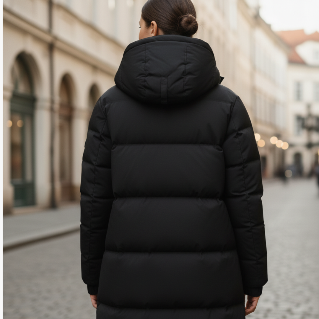 Damen synthetischer gesteppter Parka mit Kapuze | Altivaro