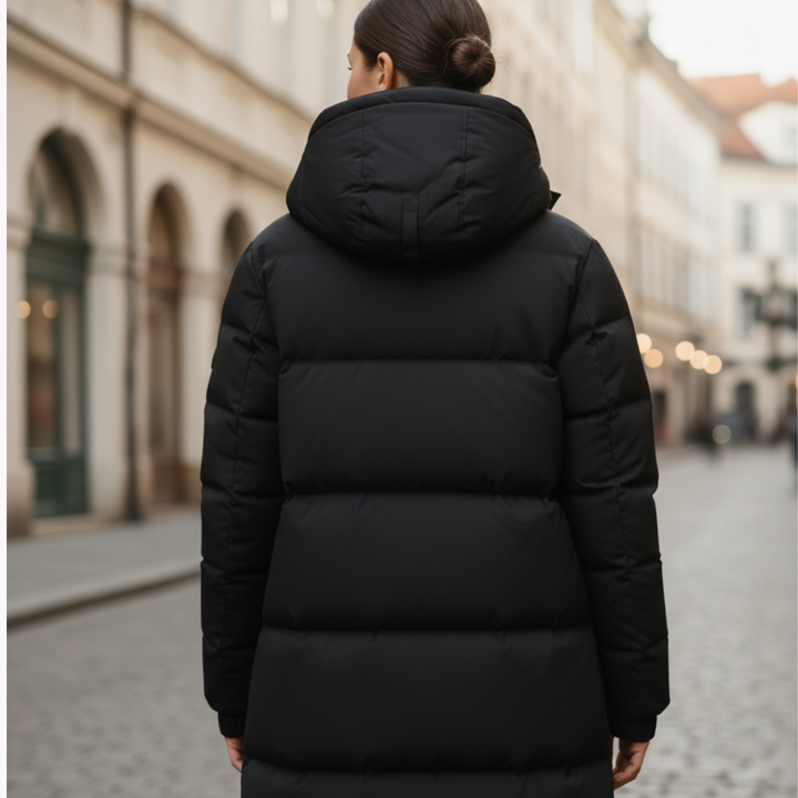 Damen synthetischer gesteppter Parka mit Kapuze | Altivaro