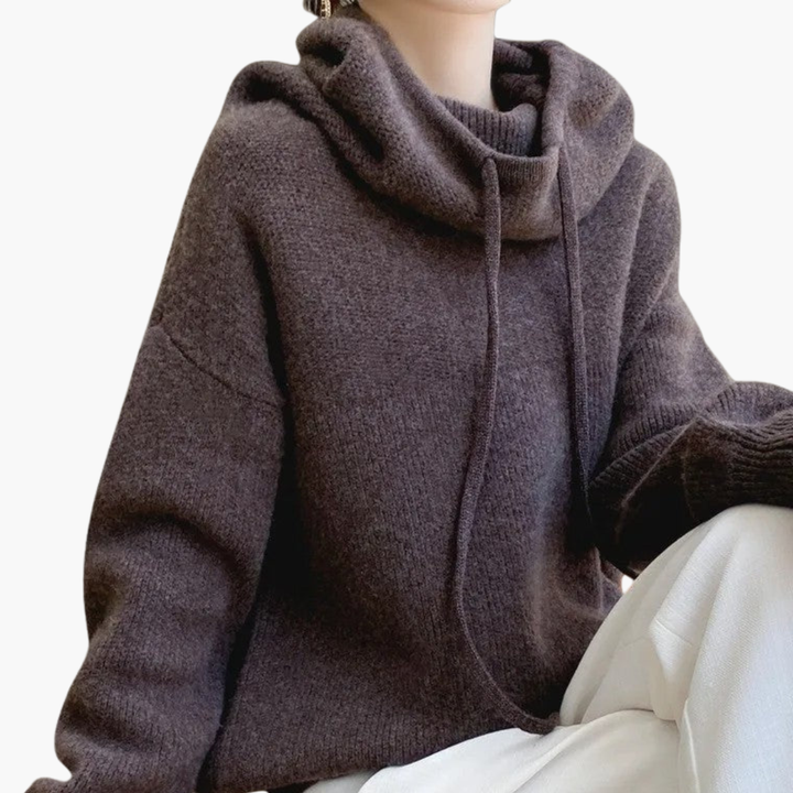 Maglione Donna con Cappuccio e Coulisse | Altivaro