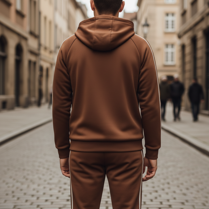 Lightweight Men's Sports Suit with Stripes and Zip | Altivaro