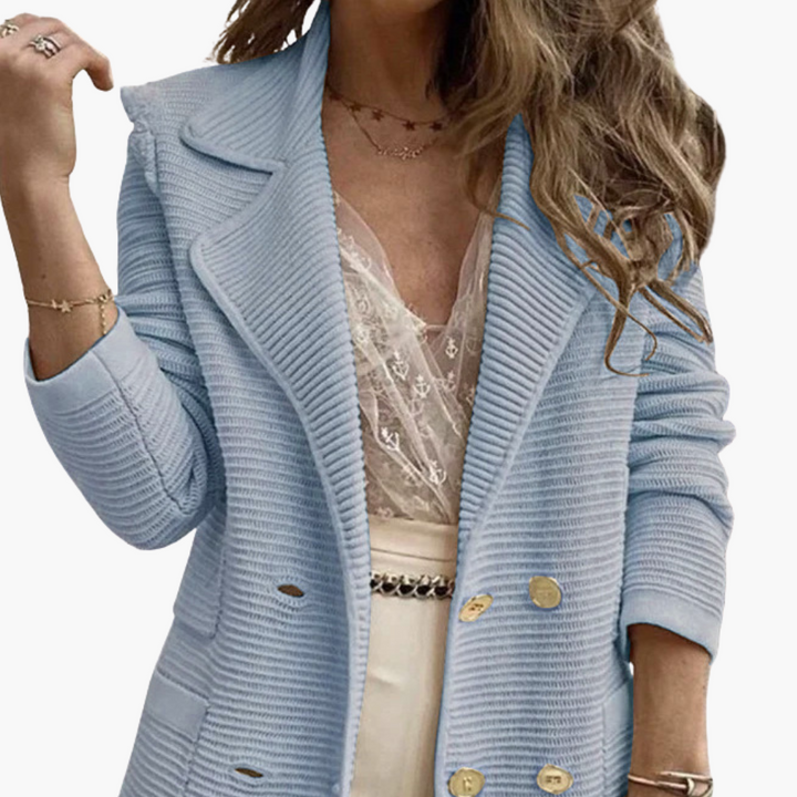 Blazer Donna Lungo Doppiopetto in Maglia | Altivaro