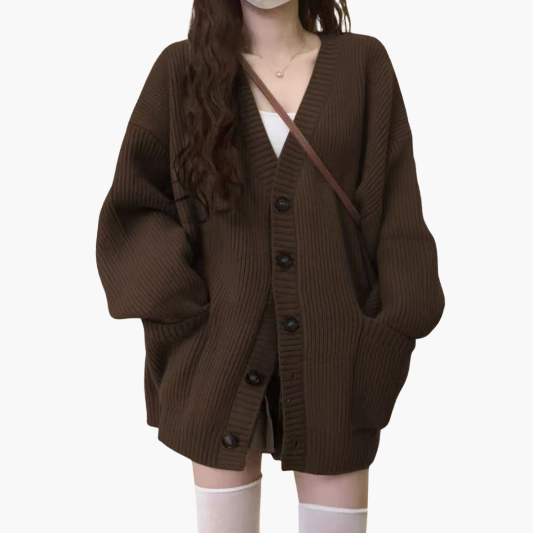 Cardigan Donna Oversize Lungo Maglia | Altivaro