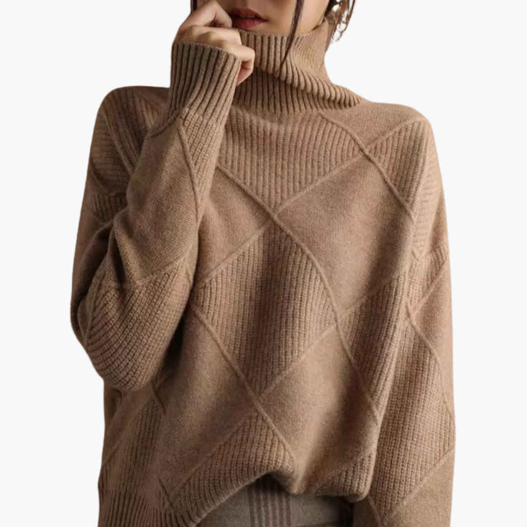 Maglione Dolcevita Donna Lavorato a Maglia  | Altivaro