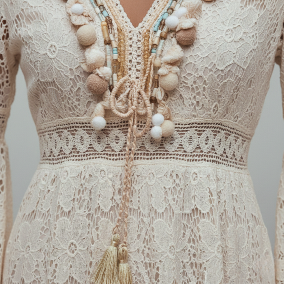 Women's Maxi Dress in Boho Lace | Altivaro