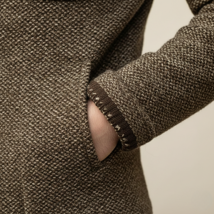 Herren Tweedjacke Slim Fit mit Knöpfen, Freizeitstil | Altivaro