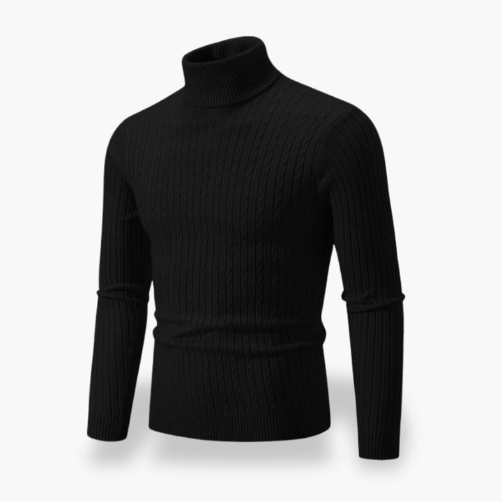 Maglione Dolcevita a Treccia Uomo in Maglia | Altivaro