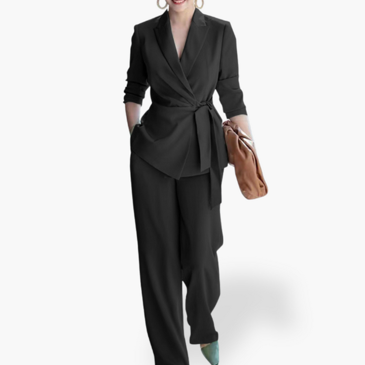 Completo Donna Giacca con Fiocco e Pantaloni | Altivaro