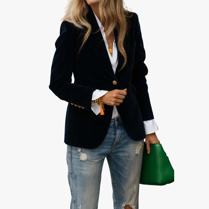 Giacca donna velluto monopetto  | Altivaro