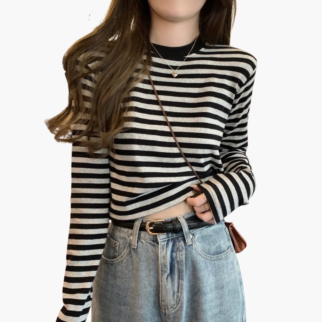 Maglia Donna a Manica Lunga a Strisce | Altivaro