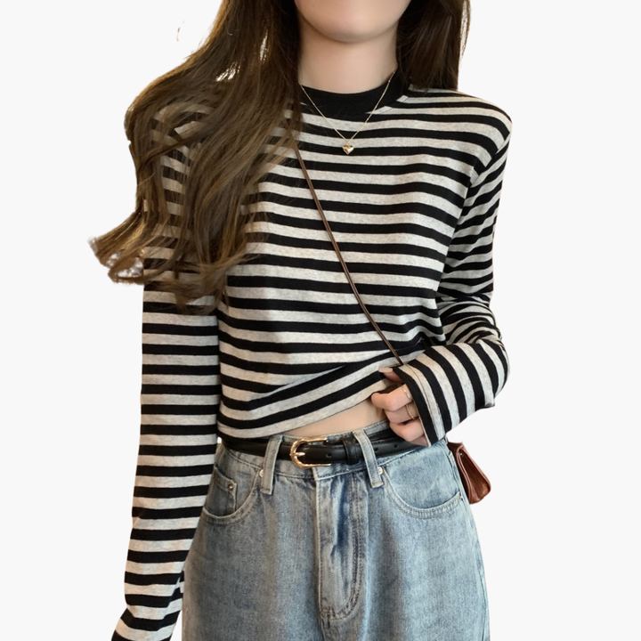 Maglia Donna a Manica Lunga a Strisce | Altivaro