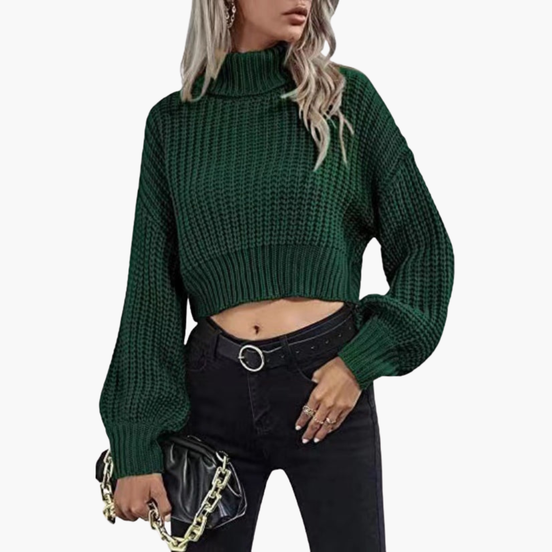 Maglione Donna con Collo Alto e Maniche Ampie | Altivaro