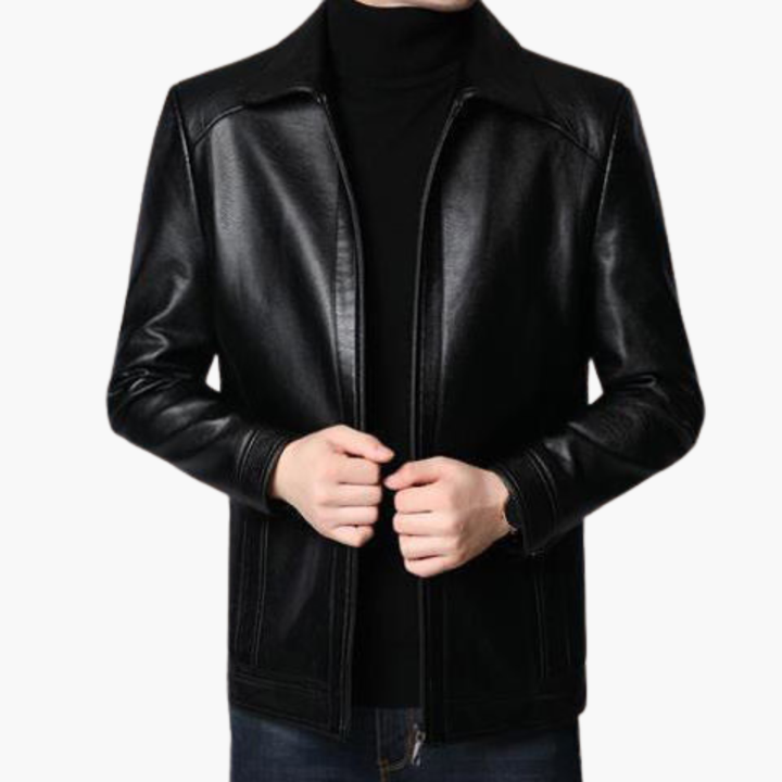 Giacca da Uomo in Ecopelle con Zip | Altivaro